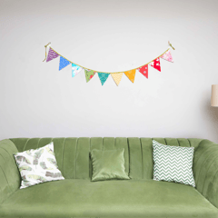UMW - Upcycled Rainbow Banner Bunting
