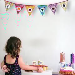 UMW - Customised Age Banner Upcycled Fabric Bunting