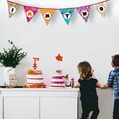 UMW - Customised Age Banner Upcycled Fabric Bunting