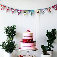 UMW - "I Love You" Upcycled Fabric Bunting