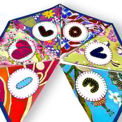 UMW - "I Love You" Upcycled Fabric Bunting