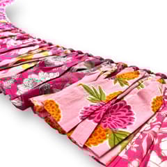 UMW - Upcycled Party Pink Streamer Combo - Pink Banner Bunting + Pink Fringe Streamer Garland (Pack of 2)
