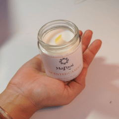 UMW - Eco Diwali Gift Box 1 | Upcycled Flower Toran | Soy Candle Jar | Dates Jar with Filling | Coffee & Orange Body Scrub