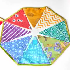 UMW - Upcycled Party Streamer Combo - Rainbow Banner Bunting + Rainbow Fringe Streamer Garland (Pack of 2)