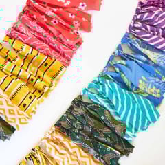 UMW - Upcycled Party Streamer Combo - Rainbow Banner Bunting + Rainbow Fringe Streamer Garland (Pack of 2)