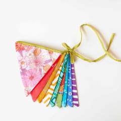 UMW - Upcycled Party Streamer Combo - Rainbow Banner Bunting + Rainbow Fringe Streamer Garland (Pack of 2)