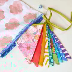 UMW - Upcycled Party Streamer Combo - Rainbow Banner Bunting + Rainbow Fringe Streamer Garland (Pack of 2)
