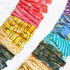 UMW - Upcycled Rainbow Fringe Streamer Garland