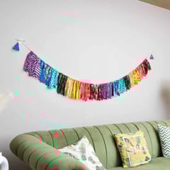 UMW - Upcycled Rainbow Fringe Streamer Garland