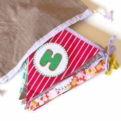 UMW - Upcycled Happy Birthday Triangle Flag Bunting/Banner