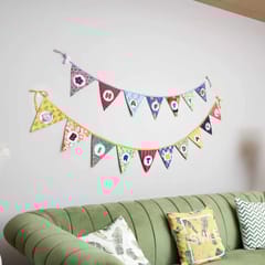 UMW - Upcycled Happy Birthday Triangle Flag Bunting/Banner