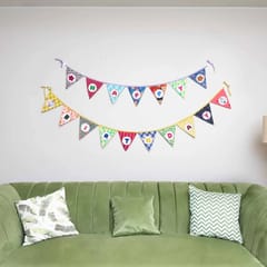 UMW - Upcycled Happy Birthday Triangle Flag Bunting/Banner