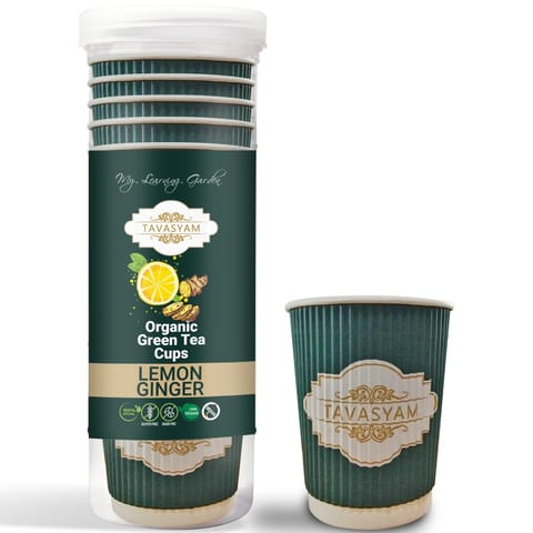 Tavasyam - Orgaic Green Tea Cups - Lemon Ginger