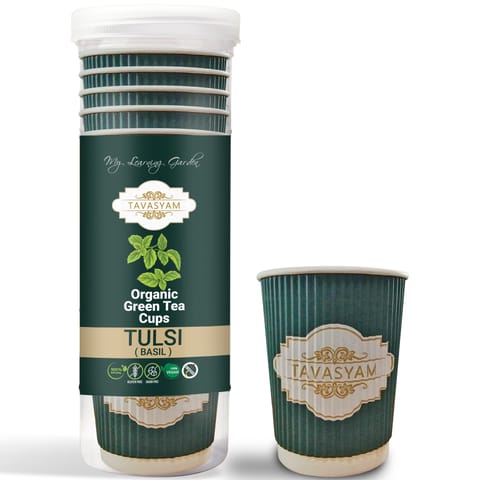 Tavasyam - Orgaic Green Tea Cups - Tulsi