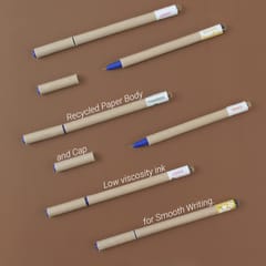 bioQ Box of 30 Plantable Seed Pens | Eco Friendly Box for Offices | Recycled Paper Bulk Packaging | Grow Plants from Pens | 80% bio-degradable Pen Body