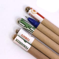 bioQ Box of 30 Plantable Seed Pens | Eco Friendly Box for Offices | Recycled Paper Bulk Packaging | Grow Plants from Pens | 80% bio-degradable Pen Body