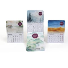 bioQ Plantable Desk Calendar 2025 - Majestic India with Wooden Stand | Eco Gift