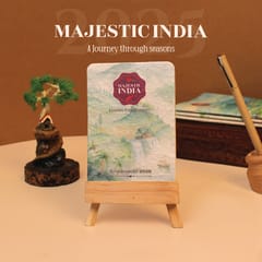 bioQ Plantable Desk Calendar 2025 - Majestic India with Wooden Stand | Eco Gift