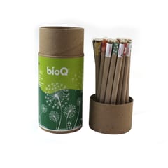bioQ Box of 30 Plantable Seed Pens | Eco Friendly Box for Offices | Recycled Paper Bulk Packaging | Grow Plants from Pens | 80% bio-degradable Pen Body