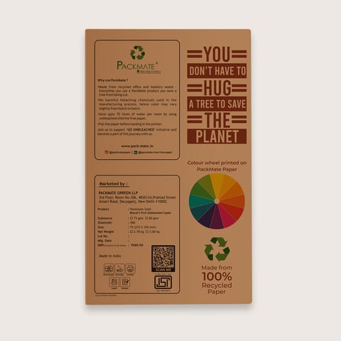 Packmate -  Gold Copier - FS, 1 Ream, 500 Sheet |  Made From 100% Recycled Paper