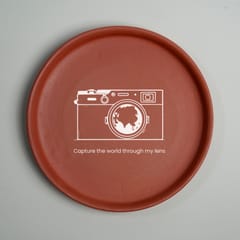 Almiro Tree Terracotta Wall Plate with Camera Ary Theme for Living Room, Bedroom, Office, 20cm