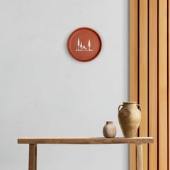 Almiro Tree Terracotta Wall Plate with Forest camping Theme for Living Room, Bedroom, Office, 20cm