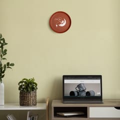 Almiro Tree Terracotta Wall Plate with Abstract Art - Astronaut Fishing Theme for Living Room, Bedroom, Office, 20cm