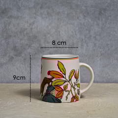 Almiro Tree Ceramic Coffee Mug for Hot & Cold Coffee, Milk & Tea Cup  with Panther Design, Black, Pack of 1, 350ml