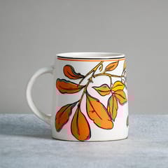 Almiro Tree Ceramic Coffee Mug for Hot & Cold Coffee, Milk & Tea Cup  with Panther Design, Black, Pack of 1, 350ml