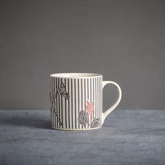 Almiro Tree Ceramic Coffee Mug for Hot & Cold Coffee, Milk & Tea Cup  with Zebra Design, Black, Pack of 1, 350ml