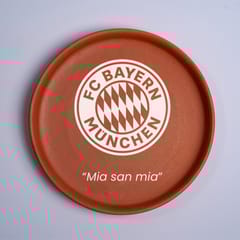 Almiro Tree Terracotta Wall Plate with  Football Club - Mia San Mia Theme for Living Room, Bedroom, Office, 20cm