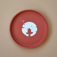 Almiro Tree Terracotta Wall Plate with Anime - Itachi Theme for Living Room, Bedroom, Office, 20cm