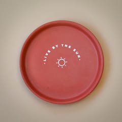 Almiro Tree Terracotta Wall Plate with  Live by the Sun Theme for Living Room, Bedroom, Office, 20cm