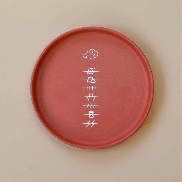 Almiro Tree Terracotta Wall Plate with Anime - 1 Theme for Living Room, Bedroom, Office, 20cm