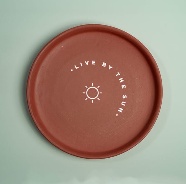 Almiro Tree Terracotta Wall Plate with Sun and Moon Combo Set Theme for Living Room, Bedroom, Office, 20cm