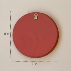 Almiro Tree Terracotta Wall Plate with YJHD Quote -Mein Udna Chahta Hun by Bunny for Living Room, Bedroom, Office, 20cm
