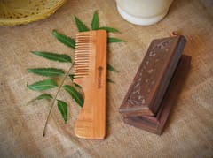 Almitra Sustainables-Neem Wood Hair Comb – Handle