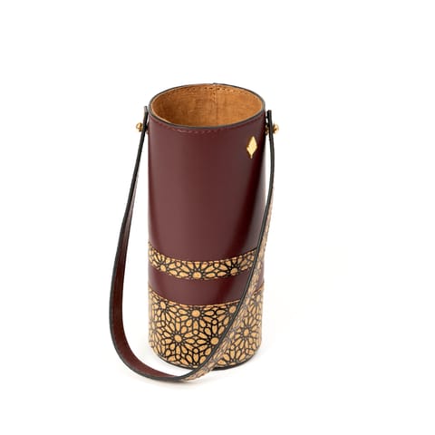 Green Hermitage - Rosa Wine Bottle Holder - Maroon