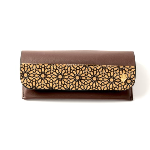 Green Hermitage - Handcrafted, Vegan Leather Eyewear Case - Brown