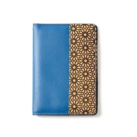 Green Hermitage - Sustainable Vegan Leather Passport Holder - Blue