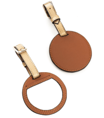Green Hermitage - Gingerbread & Gold Vegan Leather Travel Tag