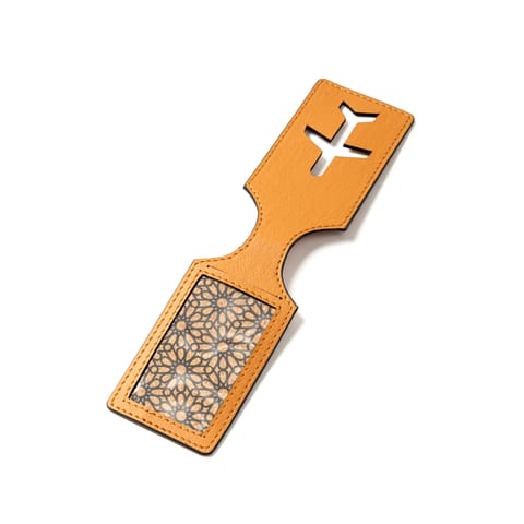 Green Hermitage - Airplane Vegan Leather Travel Tag - Tan Matt