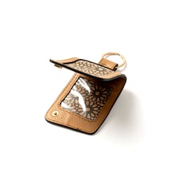 Green Hermitage - Handcrafted Vegan Leather Key Chain - Caramel
