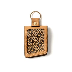 Green Hermitage - Handcrafted Vegan Leather Key Chain - Caramel
