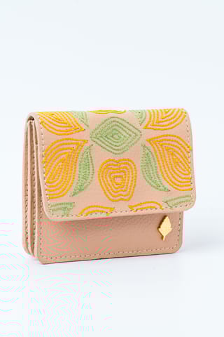 Green Hermitage - Lana - Cactus Leather Cardholder (Almond)