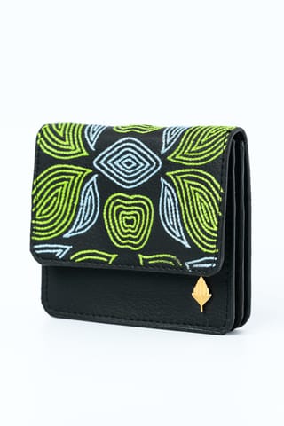 Green Hermitage - Lana - Cactus Leather Cardholder (Black)