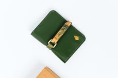 Green Hermitage - Neith - Cactus Leather Cardholder (Green & Cork)
