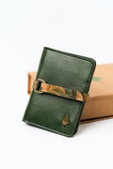 Green Hermitage - Neith - Cactus Leather Cardholder (Green & Cork)