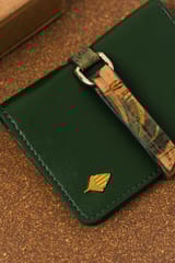 Green Hermitage - Neith - Cactus Leather Cardholder (Green & Cork)