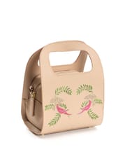 Green Hermitage - Aphrodite Satchel/Crossbody Bag - Apple Leather ( Caramel)